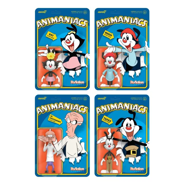 Super7 Animaniacs Reaction Figures Wave 1 - Set Of 4| Animaniacs