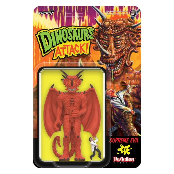 Super7 Dinosaurs Attack Reaction Figures Wave 01 - Supreme Evil (Red)| Dinosaurs Attack