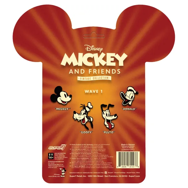 Super7 Disney Reaction Figures - Vintage Collection Wave 1 - Brave Little Tailor Mickey Mouse| Disney