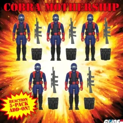 Super7 G.I. Joe Reaction Figures Cobra Mothership - 5Pk Add-On (Cobra Viper Soldier Reaction)| G.I. Joe