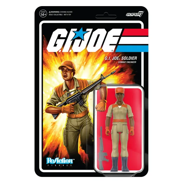 Super7 G.I. Joe Reaction Figures Wave 3 - Female Combat Engineer Short Hair (Brown)| G.I. Joe