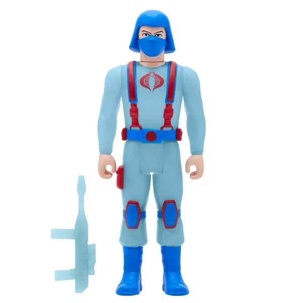 Super7 G.I. Joe Reaction Figures Wave 1B - Cobra Trooper Y-Back (Glow Patrol)| G.I. Joe