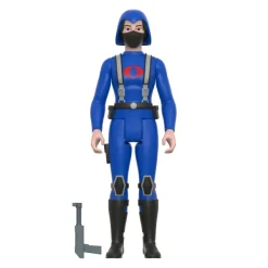 Super7 G.I. Joe Reaction Wave 4 - Cobra Female Trooper Short Black Hair (Pink)| G.I. Joe