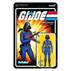 Super7 G.I. Joe Reaction Wave 4 - Cobra Female Trooper Long Black Hair (Dk Brown)| G.I. Joe