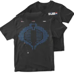 Super7 G.I. Joe T-Shirt - 8-Bit Cobra Commander Backhit| G.I. Joe