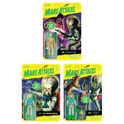 Super7 Mars Attacks Reaction Figures (Glow) Full Set| Mars Attacks