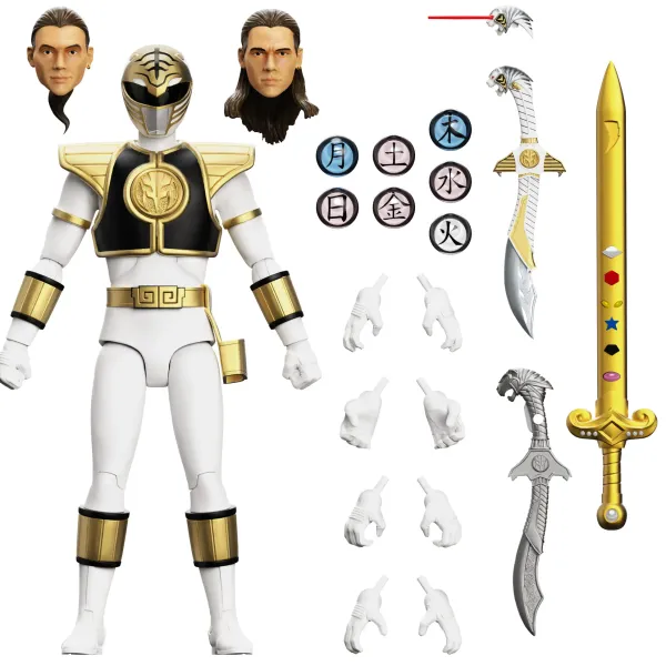 Super7 Mighty Morphin Power Rangers Ultimates! Wave 04 - White Ranger| Mighty Morphin Power Rangers