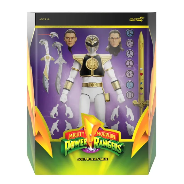 Super7 Mighty Morphin Power Rangers Ultimates! Wave 04 - White Ranger| Mighty Morphin Power Rangers