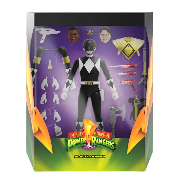 Super7 Mighty Morphin Power Rangers Ultimates! Wave 3- Black Ranger| Mighty Morphin Power Rangers