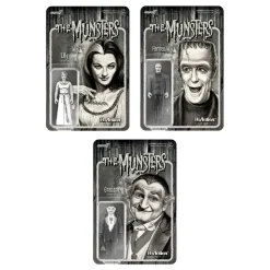 Super7 Munsters Reaction Figures Wave 2 Grayscale Set Of 3| The Munsters