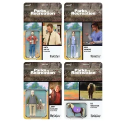 Super7 Parks And Recreation Reaction Wave 2 - Set Of 4| Parks And Recreation