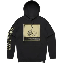 Super7 Peanuts Franklin Long Sleeve Black Pullover Hoodie| Peanuts