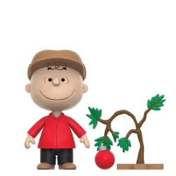 Super7 Peanuts Reaction Figures Wave 06 (Holiday Box Set) - Charlie Brown With Sad Christmas Tree And Linus| Peanuts