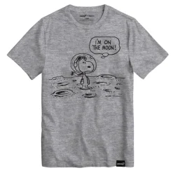 Super7 Peanuts Snoopy On The Moon - Athletic Heather T-Shirt| Peanuts