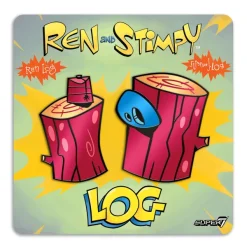 Super7 Ren & Stimpy Enamel Pin - Log! 2-Pin Set| Ren & Stimpy