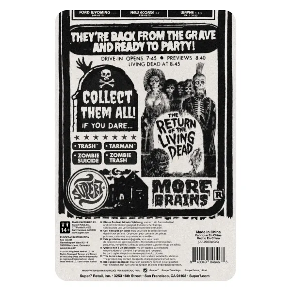 Super7 Return Of The Living Dead Reaction Figures Wave 2 - Tarman & Trash| Return Of The Living Dead