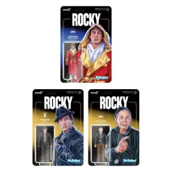 Super7 Rocky Reaction Figures Wave 03 (Rocky I) - Italian Stallion Rocky, Street Rocky, Mickey| Rocky