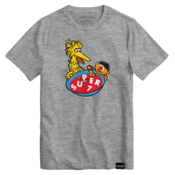 Super7 Sesame Street T-Shirt - Big Bird & Ernie Alphabet Soup| Sesame Street