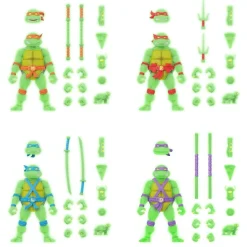 Super7 Teenage Mutant Ninja Turtles Ultimates! Mutagen Ooze Glow Figures ( Exclusive)| Teenage Mutant Ninja Turtles