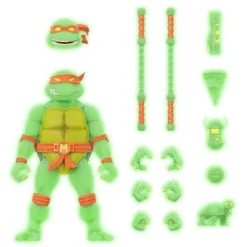 Super7 Teenage Mutant Ninja Turtles Ultimates! Mutagen Ooze Glow Figures ( Exclusive)| Teenage Mutant Ninja Turtles