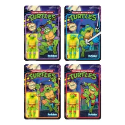 Super7 Teenage Mutant Ninja Turtles Reaction Wave 7 - Donatello, Leonardo, Michelangelo & Raphael (Toon)| Teenage Mutant Ninja Turtles