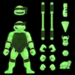 Super7 Teenage Mutant Ninja Turtles Ultimates! - Michelangelo [Mutagen Ooze Glow] (Pre-Order Exclusive)| Teenage Mutant Ninja Turtles