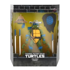 Super7 Teenage Mutant Ninja Turtles Ultimates! Wave 11 - Rat King, Rapper Mike, Ninja Nomad Leonardo & Foot Soldier (Battle Damaged)| Teenage Mutant Ninja Turtles