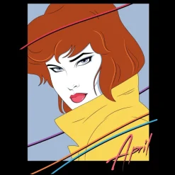 Super7 Teenage Mutant Ninja Turtles T-Shirt - 80S April| Teenage Mutant Ninja Turtles