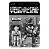 Super7 Teenage Mutant Ninja Turtles Reaction Figure Wave 9 - Leonardo (Comic Greyscale)| Teenage Mutant Ninja Turtles
