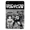 Super7 Teenage Mutant Ninja Turtles Reaction Figure Wave 9 - Michelangelo (Comic Greyscale)| Teenage Mutant Ninja Turtles