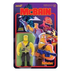 Super7 The Simpsons Reaction Wave 1 Mcbain - Mcbain (Commando)| The Simpsons