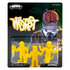 Super7 The Worst Keshi Pack B - Shedusa, Werewolf Biker, Cortex Commander (Yellow)| The Worst