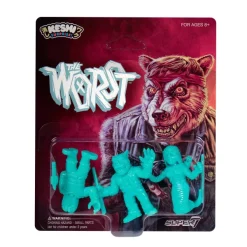 Super7 The Worst Keshi Pack B - Shedusa, Werewolf Biker, Cortex Commander (Teal)| The Worst