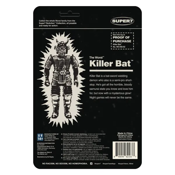 Super7 The Worst Reaction Figures Wave 3C - Killer Bat (Monster Glow) Sdcc 22| The Worst
