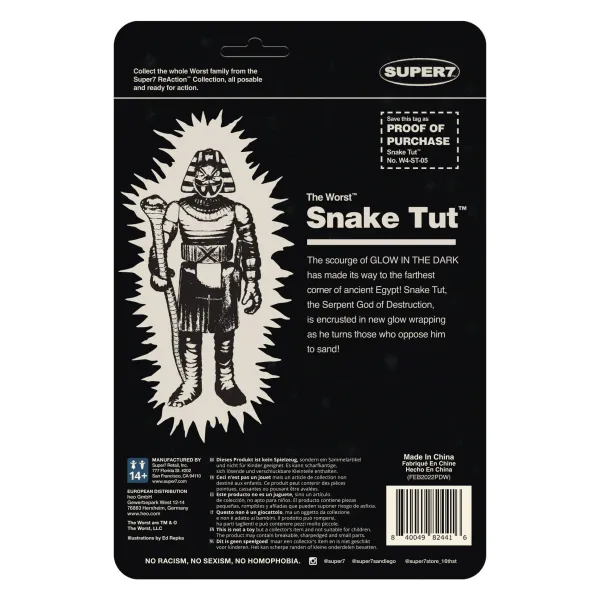 Super7 The Worst Reaction Wave 1 - Snake Tut (Monster Glow)| The Worst