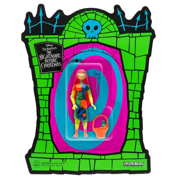 Super7 Tim Burton'S Nightmare Before Christmas Reaction Figure - Sally Neon And Glow-In-The-Dark (Sdcc 2020)| The Nightmare Before Christmas