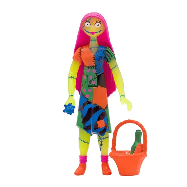 Super7 Tim Burton'S Nightmare Before Christmas Reaction Figure - Sally Neon And Glow-In-The-Dark (Sdcc 2020)| The Nightmare Before Christmas
