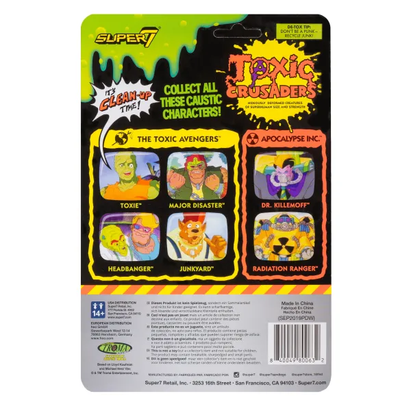 Super7 Toxic Crusaders Reaction Figure - Toxie| Toxic Avenger & Toxic Crusaders