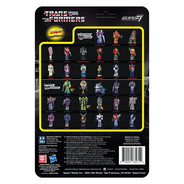 Super7 Transformers Reaction Figure - Optimus Prime (Orange/Black)| Transformers