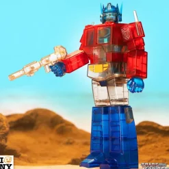 Super7 Transformers Super Cyborg - Optimus Prime (Clear Red / Blue)| Transformers