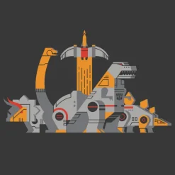Super7 Transformers T-Shirt - Geometric Dinobots| Transformers