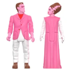 Super7 Universal Monsters Reaction Figures - Frankenstein And Bride Of Frankenstein 2-Pack (Valentine'S Day Heart Box)| Universal Monsters