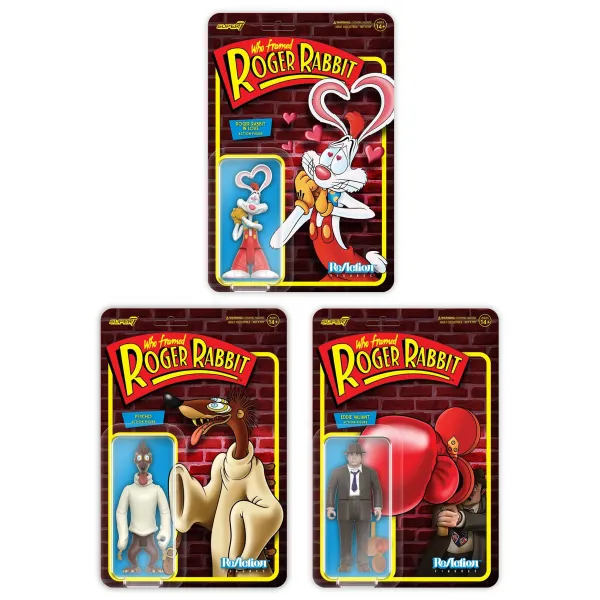 Super7 Who Framed Roger Rabbit Reaction Figures Wave 2 - Set Of 3| Disney